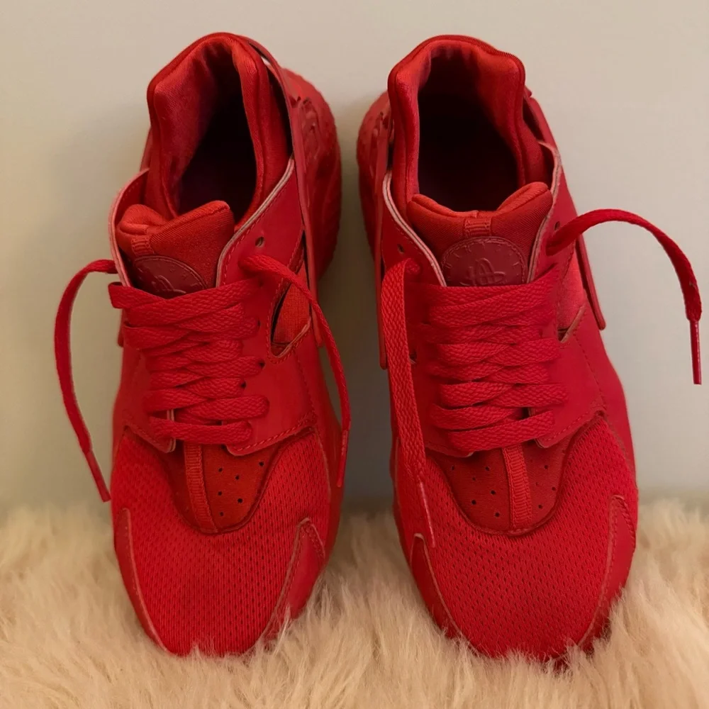 Nike Red Huarache Sneakers, Size 7. Used- Read Description!